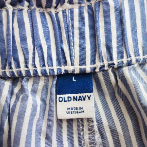 Old Navy High-Waisted Striped Pull-On Shorts in Blue / White Size L NWT - Picture 9 of 10